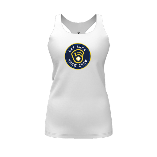 [FT0TRBWH-FYS-LOGO1] Decker Racerback Tank Top (Female Youth S, White, Logo 1)