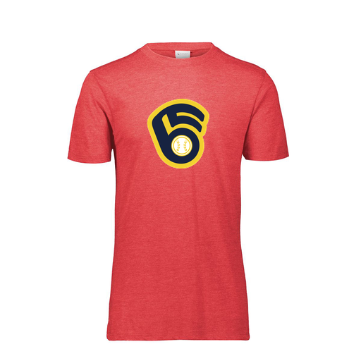 [FTSCUBRD-YS-LOGO2] Decker Youth Tri-Blend T-Shirt - Short Sleeve (Youth S, Red, Logo 2)