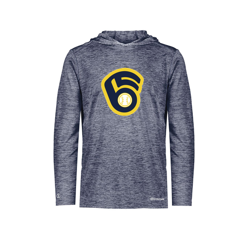 [FOLHCGNV-AS-LOGO2] Decker Men's Charge Hoodie (Adult S, Navy, Logo 2)