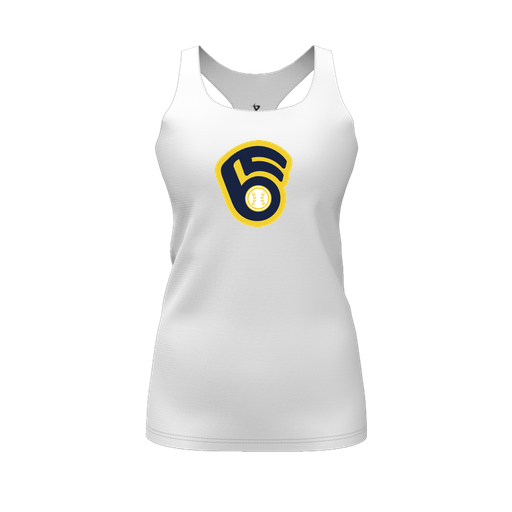 [FT0TRBWH-FYS-LOGO2] Decker Racerback Tank Top (Female Youth S, White, Logo 2)