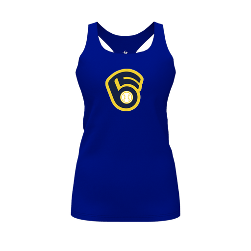 [FT0TRBRY-FYS-LOGO2] Decker Racerback Tank Top (Female Youth S, Royal, Logo 2)