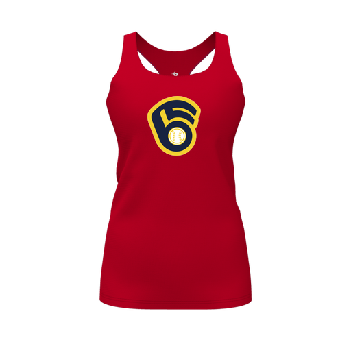 [FT0TRBRD-FYS-LOGO2] Decker Racerback Tank Top (Female Youth S, Red, Logo 2)