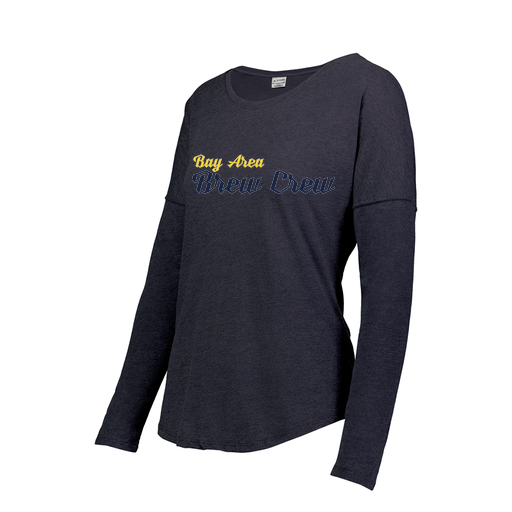 [FTLCUBNV-FAXS-LOGO3] Decker Women's Tri-Blend T-Shirt - Long Sleeve (Female Adult XS, Navy, Logo 3)